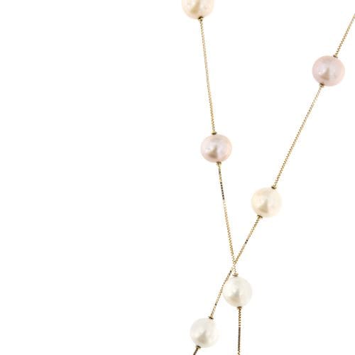 Collier Nimei - Collier de perles d’eau douce en or jaune 18 carats 58 Facettes 23456