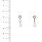 Boucles d'oreilles Boucles d’oreilles Art déco pendantes en or blanc 18 kt, perles et diamants 58 Facettes 23571