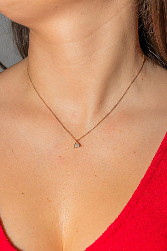Collier Collier solitaire - Pendentif diamant en or rose 18 carats 58 Facettes 2360820CN