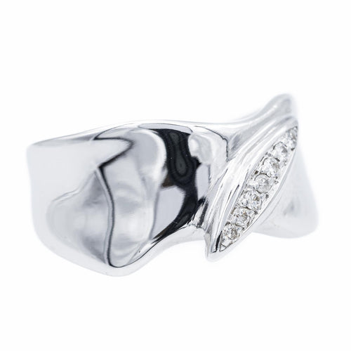 Bague 53 Bague en or blanc 18 carats sertie de diamants taille brillant 58 Facettes 2360821CN