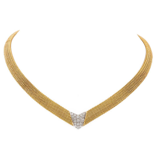 Collier Collier Or jaune, Or blanc Diamant 58 Facettes 2360828CN