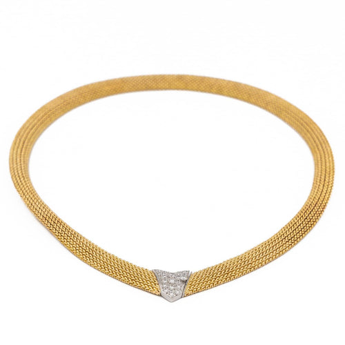 Collier Collier Or jaune, Or blanc Diamant 58 Facettes 2360828CN