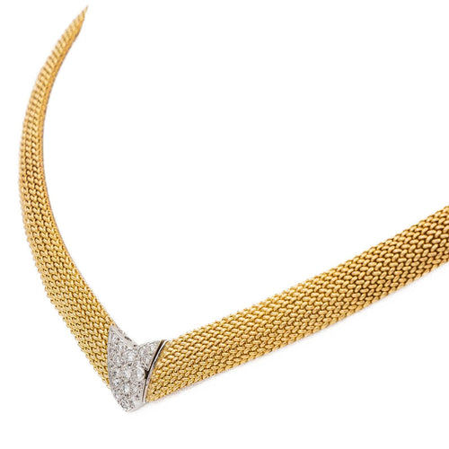 Collier Collier Or jaune, Or blanc Diamant 58 Facettes 2360828CN