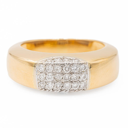 Bague 52 Bague en or jaune 18 carats sertie de diamants 58 Facettes 2360842CN