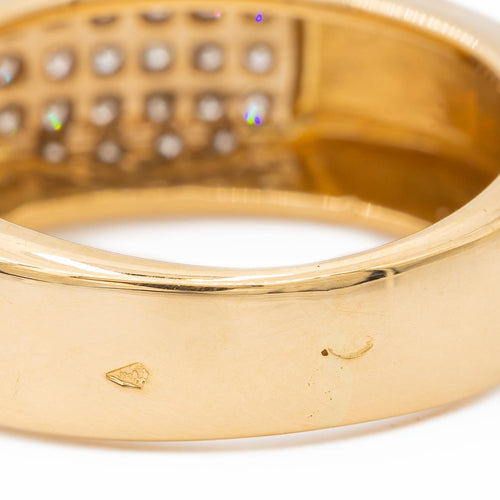 Bague 52 Bague en or jaune 18 carats sertie de diamants 58 Facettes 2360842CN