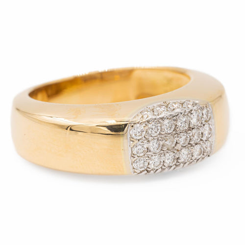 Bague 52 Bague en or jaune 18 carats sertie de diamants 58 Facettes 2360842CN