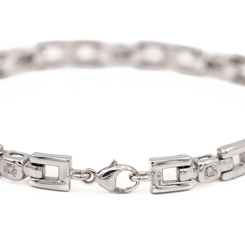 Bracelet Bracelet en or blanc 18 carats serti de diamants 58 Facettes 2360855CN