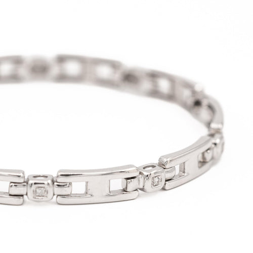 Bracelet Bracelet en or blanc 18 carats serti de diamants 58 Facettes 2360855CN