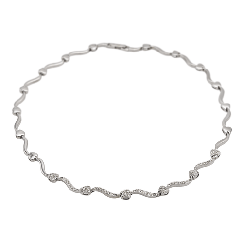 Collier Collier Or blanc Diamant 58 Facettes 2363223CN
