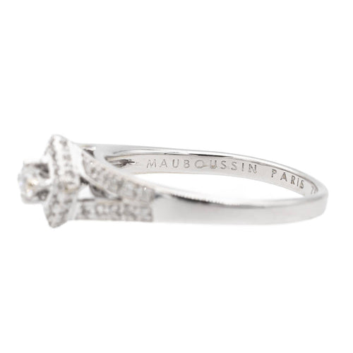 Bague 51 Mauboussin Bague Solitaire Love My love Or blanc Diamant 58 Facettes 2366861CN