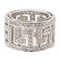 Bague 53 Bague en or blanc 18 carats pavée de diamants 58 Facettes 2367314CN
