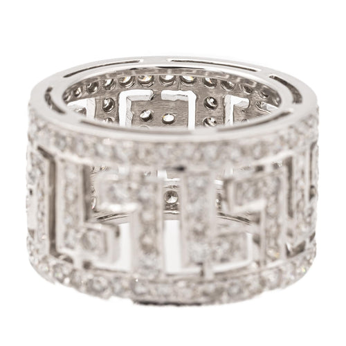 Bague 53 Bague en or blanc 18 carats pavée de diamants 58 Facettes 2367314CN