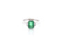 Bague 54 Bague émeraude 1,40 ct et diamants en or blanc 18k 58 Facettes 23713-26635