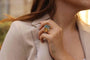 Bague 53 Bague chevalière en or jaune 18k et platine avec aigue-marine 58 Facettes 23765 / 23769