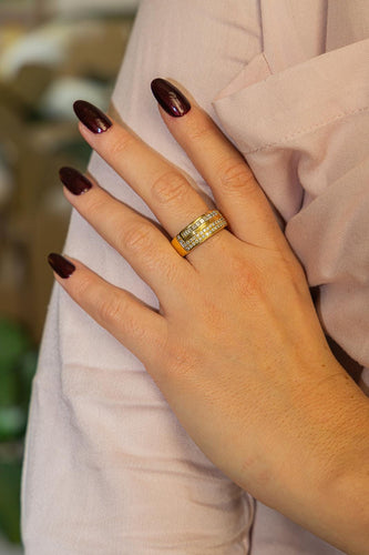 Bague 55 Bague Bandeau Or jaune Diamant 58 Facettes 2376867CN