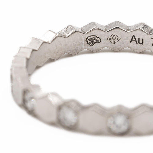 Bague 46 Chaumet Bee My Love - Bague alliance en or blanc et diamants 58 Facettes 2381950CN