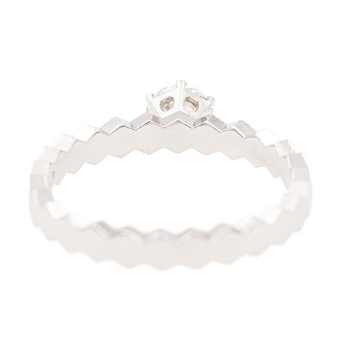 Bague 46 Chaumet Bague Solitaire Bee my Love Or blanc Diamant 58 Facettes 2381951CN