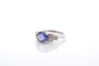 Bague 53 Bague en or blanc 18k au saphir de Ceylan et diamants 58 Facettes 23834 / 23852