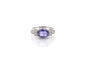 Bague 53 Bague en or blanc 18k au saphir de Ceylan et diamants 58 Facettes 23834 / 23852