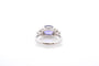 Bague 53 Bague en or blanc 18k au saphir de Ceylan et diamants 58 Facettes 23834 / 23852