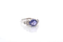 Bague 53 Bague en or blanc 18k au saphir de Ceylan et diamants 58 Facettes 23834 / 23852