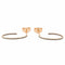 Boucles d'oreilles Ginette NY Ellipse - Boucles d'oreilles créoles en or rose et diamants noirs 58 Facettes 2394631CN