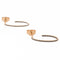 Boucles d'oreilles Ginette NY Boucles d'oreilles Ellipse black diamond hoops Or rose Diamant 58 Facettes 2394631CN