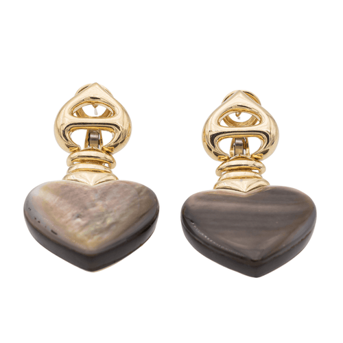 Boucles d'oreilles Boucles d'oreilles Coeur Or jaune Nacre 58 Facettes 2396036CN
