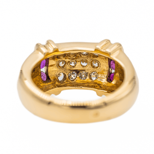Bague 57 Bague Cocktail Or jaune Diamant, Rubis 58 Facettes 2399273CN