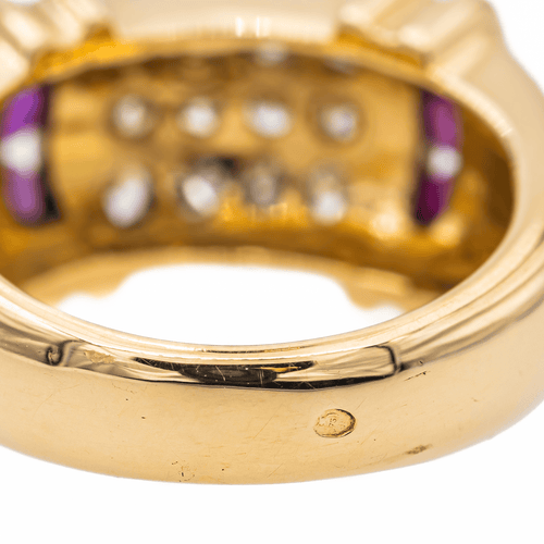 Bague 57 Bague Cocktail Or jaune Diamant, Rubis 58 Facettes 2399273CN