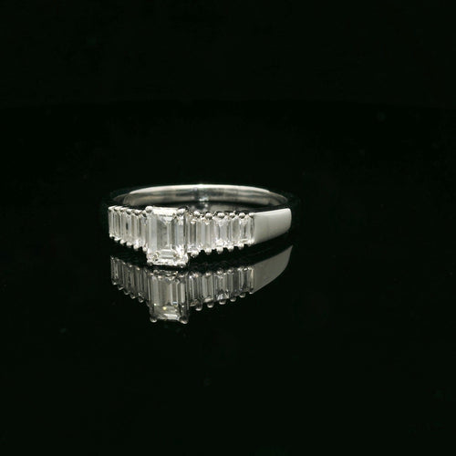 Bague 50 Bague tank en or jaune 18k et diamants 0,55 ct 58 Facettes