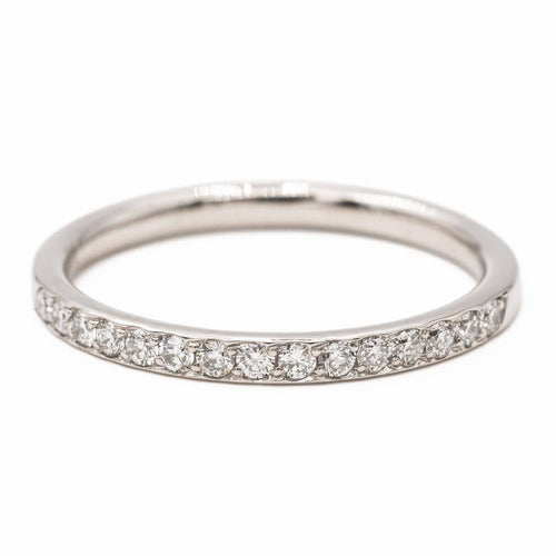 Bague 51 Bague Demi alliance Or blanc Diamant 58 Facettes 2403196CN
