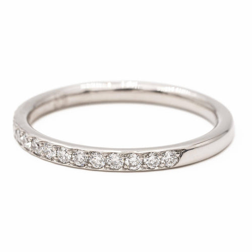 Bague 51 Bague demi-alliance en or blanc 18 carats et diamants 58 Facettes 2403196CN