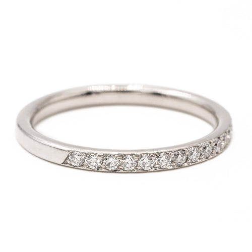 Bague 51 Bague Demi alliance Or blanc Diamant 58 Facettes 2403196CN