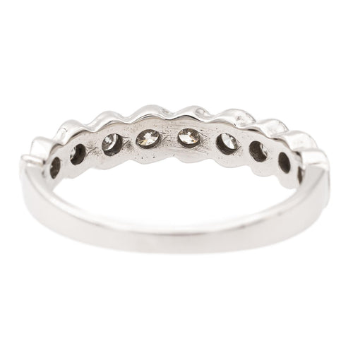 Bague 52 Bague demi alliance Or blanc Diamant 58 Facettes 2405915CN
