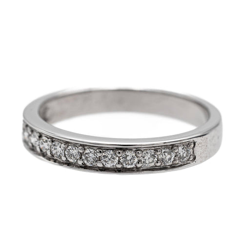 Bague 48 Bague demi-alliance en or blanc 18 carats et diamants 58 Facettes 2406273CN