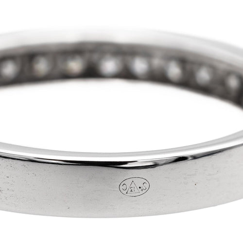Bague 48 Bague demi-alliance en or blanc 18 carats et diamants 58 Facettes 2406273CN