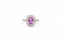 Bague 55 Bague en platine saphir rose et diamants 58 Facettes 24085