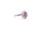 Bague 55 Bague en platine saphir rose et diamants 58 Facettes 24085