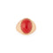 Bague 58 Bague chevalière cabochon corail en or jaune 14k 58 Facettes 1