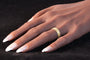 Bague 58 Alliance géorgienne ancienne vers 1820 en or jaune 18K 58 Facettes 24121-0309