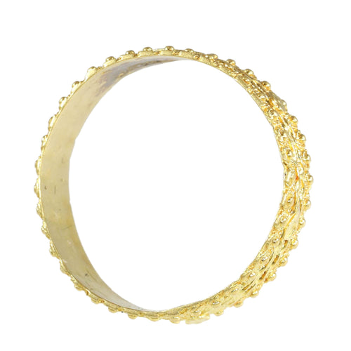 Bague 58 Alliance géorgienne ancienne vers 1820 en or jaune 18K 58 Facettes 24121-0309