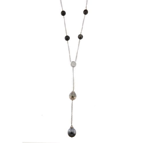 Collier Collier - Perles de Tahiti et diamants en or blanc 18 carats 58 Facettes 24122