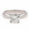 Bague 52 Bague solitaire en or blanc 18 carats avec diamant taille brillant 58 Facettes 2414341CN