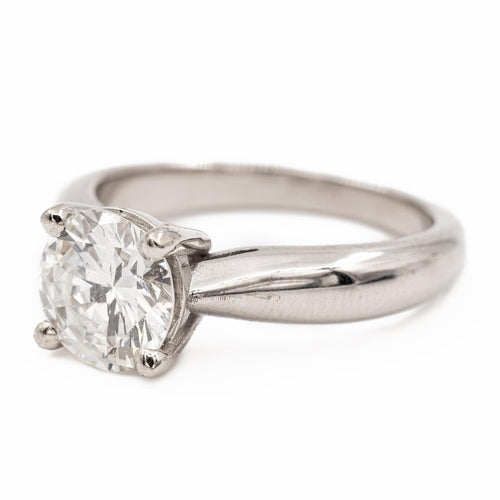 Bague 52 Bague solitaire en or blanc 18 carats avec diamant taille brillant 58 Facettes 2414341CN