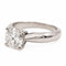 Bague 52 Bague solitaire en or blanc 18 carats avec diamant taille brillant 58 Facettes 2414341CN