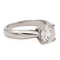 Bague 52 Bague solitaire en or blanc 18 carats avec diamant taille brillant 58 Facettes 2414341CN
