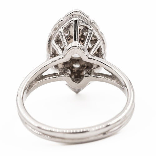 Bague 58 Bague marquise en or blanc 18 carats et diamants 58 Facettes 2414551CN
