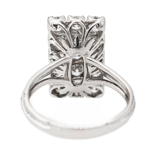 Bague 48 Bague en or blanc 18 carats pavée de diamants 58 Facettes 2432010CN