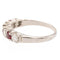 Bague 54 Bague demi alliance Or blanc Rubis, Diamant 58 Facettes 2432020CN